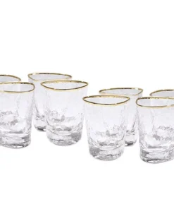 Global Views Hammered Water Glasses Set Of 8 New Arrivals