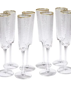 Global Views Hammered Champagne Glasses Set Of 8 New Arrivals