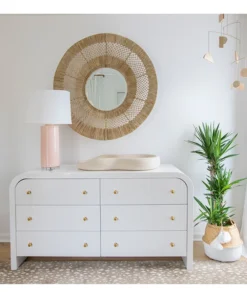 Worlds Away Valentina Chest White Lacquer