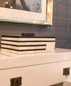 Worlds Away Dalton Nightstand White Lacquer