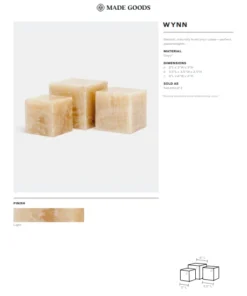 Made Goods New Arrivals Wynn Cubes Light Onyx