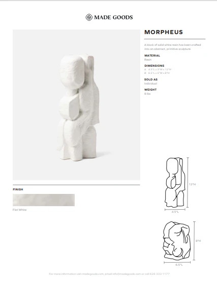 Made Goods Morpheus Sculpture Small New Arrivals 6 Made Goods Morpheus Sculpture Small New Arrivals