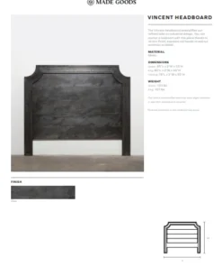 Made Goods Vincent Headboard Zinc Metal 5 Made Goods Vincent Headboard Zinc Metal