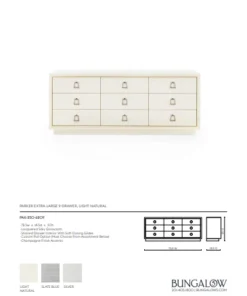 Bungalow 5 Parker Extra Large 9 Drawer Chest Light Natural New Arrivals 15 Bungalow 5 Parker Extra Large 9 Drawer Chest Light Natural New Arrivals