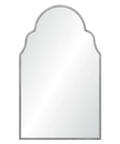 Mirror Home Antiqued Silver Leaf Iron Arch Mirror