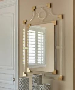 Mirror Home Acrylic And Brass Pagoda Mirror New Arrivals