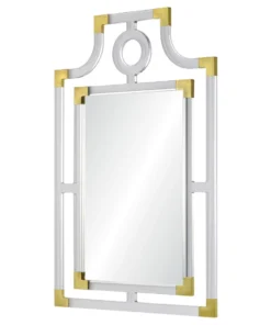 Mirror Home Acrylic And Brass Pagoda Mirror New Arrivals