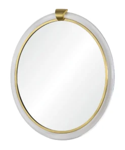 Mirror Home New Arrivals Acrylic And Brass Round Mirror