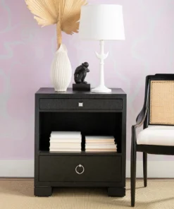 Bungalow 5 Frances 2 Drawer Side Table Black New Arrivals