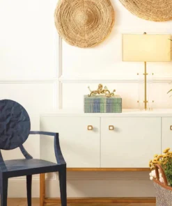 Made Goods New Arrivals Dallon 3 Door Buffet In Snow Faux Shagreen And Gold