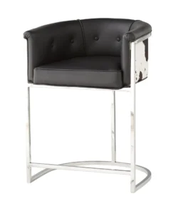 Arteriors Home New Arrivals Calvin Counter Stool Hide And Polished Nickel
