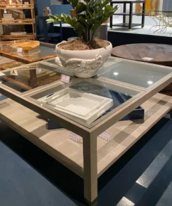 Made Goods Lafeu Square Coffee Table Sand Faux Shagreen New Arrivals