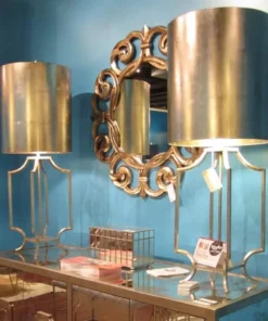 Worlds Away Windham Table Lamp Silver Leaf