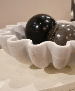 Made Goods Darci Marble Bowl Wide Low