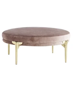 Arteriors Home Andrea Round Ottoman Rosewood