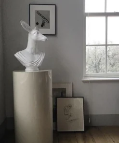 Oly Studio New Arrivals Athena Animal Bust Frost White