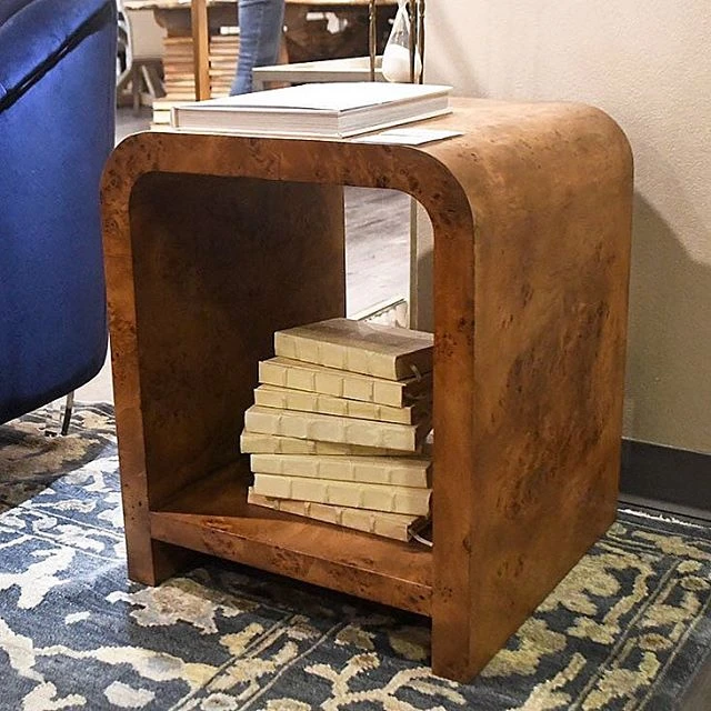 Worlds Away New Arrivals Putnam Dark Burl Wood Side Table 2 Worlds Away New Arrivals Putnam Dark Burl Wood Side Table