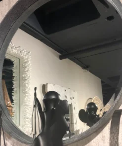 Made Goods Emma Mirror Cool Grey Faux Shagreen