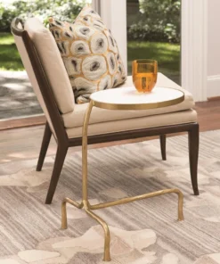 Global Views Cantilever Table Brass With White Marble Top 6 Global Views Cantilever Table Brass With White Marble Top