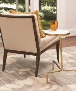 Global Views Cantilever Table Brass With White Marble Top 7 Global Views Cantilever Table Brass With White Marble Top