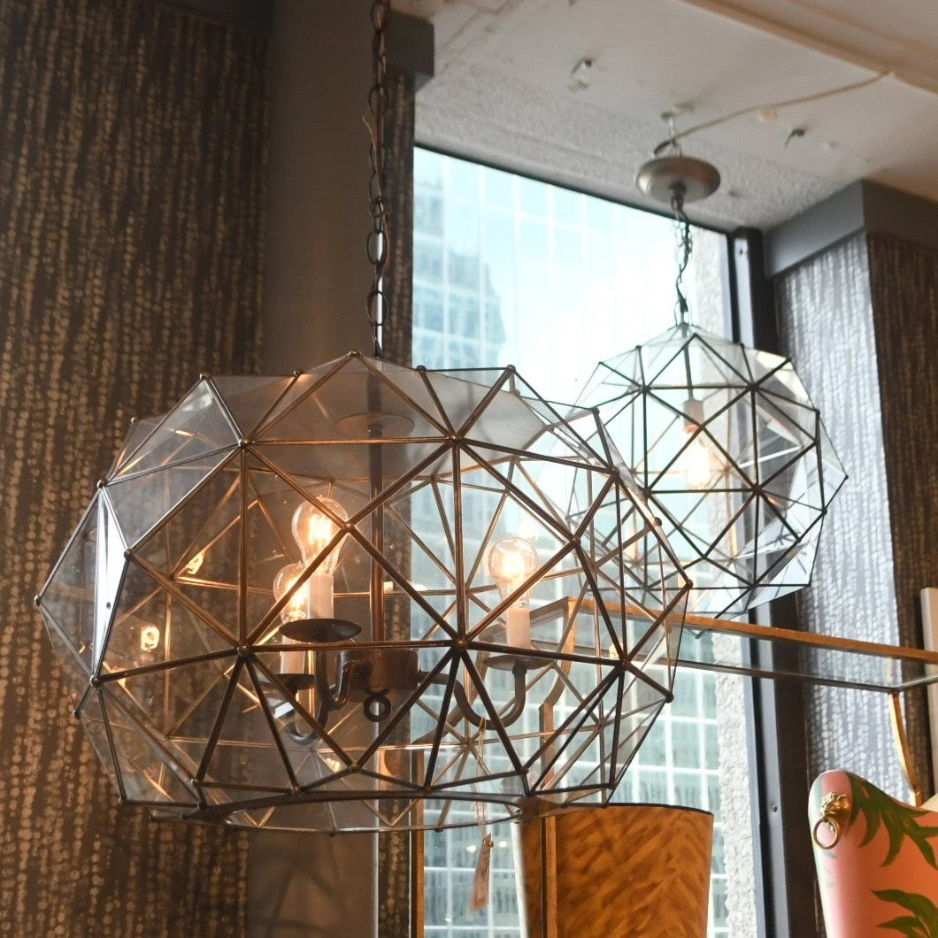 Worlds Away Rozz Pendant Clear Glass 2 Worlds Away Rozz Pendant Clear Glass