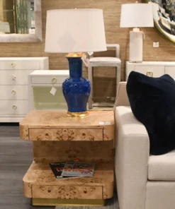 Bungalow 5 Emil Two Drawer Side Table Burl