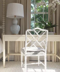 Made Goods Conrad Desk Off White Faux Raffia