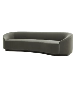 Arteriors Home Turner Sofa Sharkskin Velvet Grey Ash