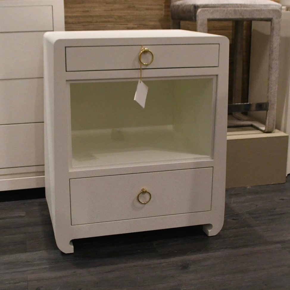 Bungalow 5 Ming 2 Drawer Side Table White New Arrivals 2 Bungalow 5 Ming 2 Drawer Side Table White New Arrivals