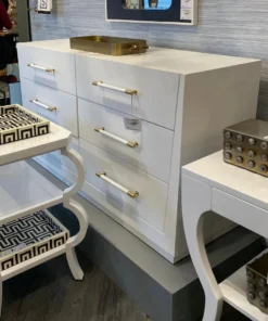 Worlds Away New Arrivals Liam Chest White Lacquer