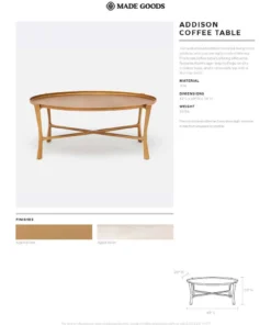 Made Goods Addison Oval Coffee Table Aged Brass New Arrivals 8 Made Goods Addison Oval Coffee Table Aged Brass New Arrivals