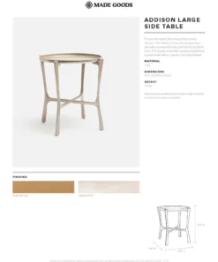 Made Goods Addison Large Side Table Aged Brass New Arrivals 5 Made Goods Addison Large Side Table Aged Brass New Arrivals