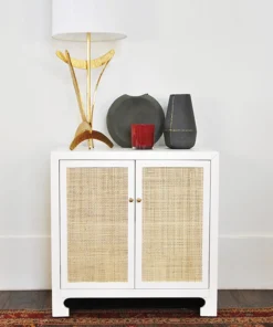 Worlds Away New Arrivals Alden Cabinet White Lacquer