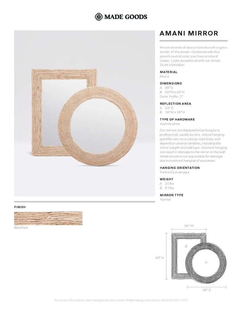 Made Goods New Arrivals Amani Mirror Rectangle 5 Made Goods New Arrivals Amani Mirror Rectangle