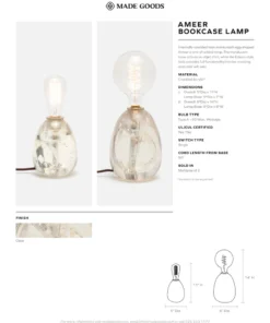 Made Goods New Arrivals Ameer Bookcase Lamp Pair 7 Made Goods New Arrivals Ameer Bookcase Lamp Pair