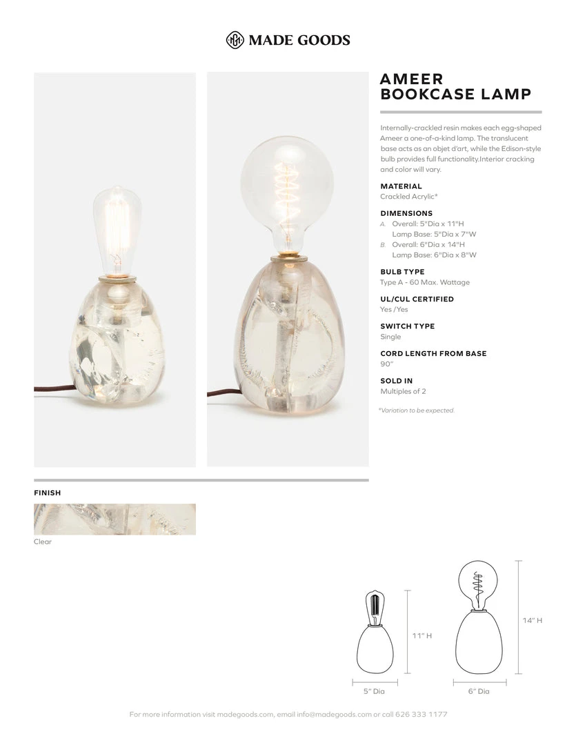 Made Goods New Arrivals Ameer Bookcase Lamp Pair 4 Made Goods New Arrivals Ameer Bookcase Lamp Pair
