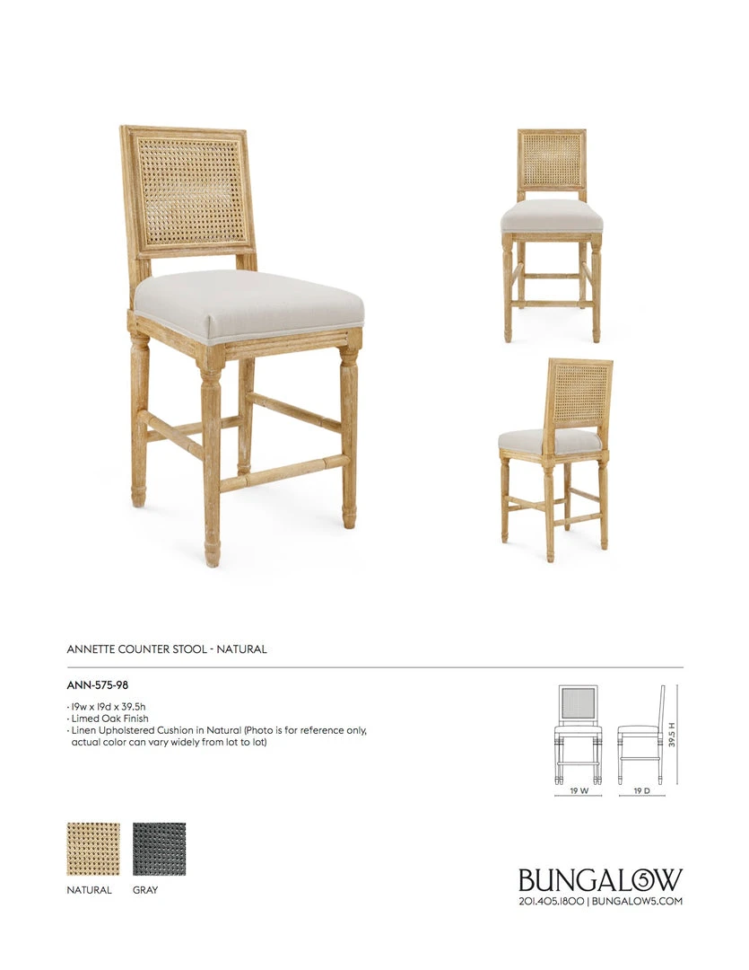 Bungalow 5 Annette Counter Stool Natural 7 Bungalow 5 Annette Counter Stool Natural