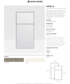 Made Goods Ariela Mirror Castor Gray Shagreen New Arrivals