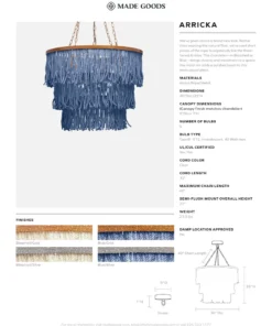 Made Goods Arricka Chandelier Bleached Abaca Rope With Silver Metal New Arrivals