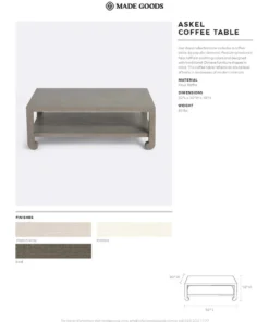 Made Goods New Arrivals Askel Coffee Table Seal Faux Raffia 5 Made Goods New Arrivals Askel Coffee Table Seal Faux Raffia