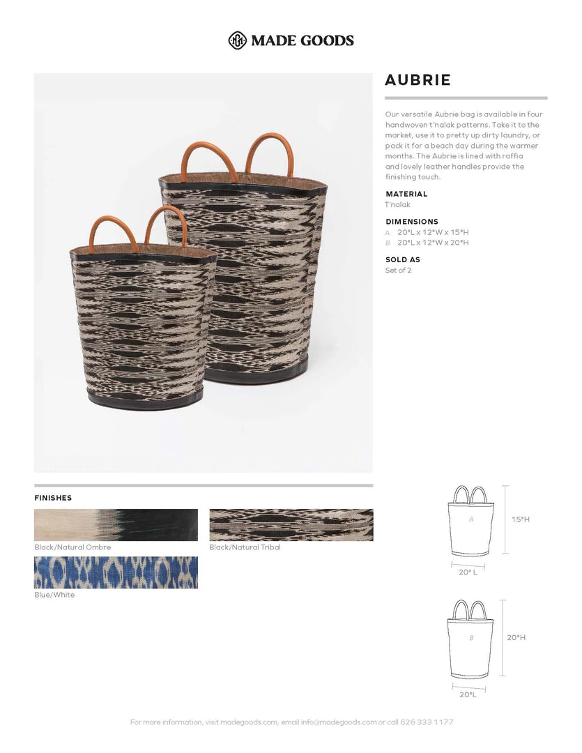 Made Goods New Arrivals Aubrie Bags Set Of 2 Blue And White 2 Made Goods New Arrivals Aubrie Bags Set Of 2 Blue And White