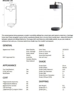 Arteriors Home New Arrivals Aaron Lamp Black Marble 14 Arteriors Home New Arrivals Aaron Lamp Black Marble