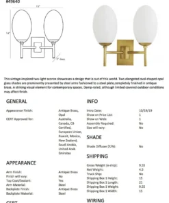 Arteriors Home Adler Sconce