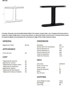 Arteriors Home New Arrivals Alberto Console 11 Arteriors Home New Arrivals Alberto Console