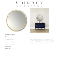 Currey And Company Aline Round Mirror