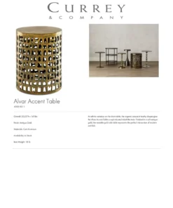 Currey And Company Alvar Accent Table New Arrivals 6 Currey And Company Alvar Accent Table New Arrivals