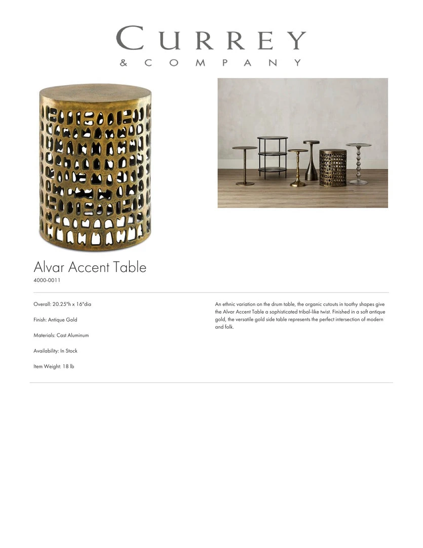 Currey And Company Alvar Accent Table New Arrivals 3 Currey And Company Alvar Accent Table New Arrivals