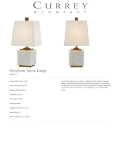 Currey And Company Annelore Table Lamp New Arrivals