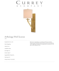 Currey And Company Anthology Wall Sconce New Arrivals 7 Currey And Company Anthology Wall Sconce New Arrivals