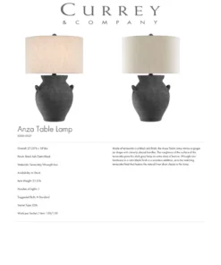 Currey And Company New Arrivals Anza Table Lamp 9 Currey And Company New Arrivals Anza Table Lamp